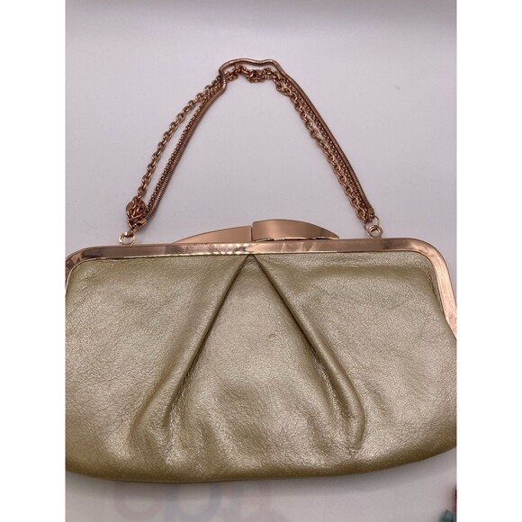 Hobo The Original Leather Clutch Gold And Rose Gold With Bag With Imperfections - Picture 4 of 16